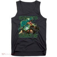 Im On My Way To St Patricks Day Dinosaur Tank Top thumb 0