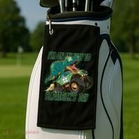 Im On My Way To St Patricks Day Dinosaur Golf Towel thumb 2