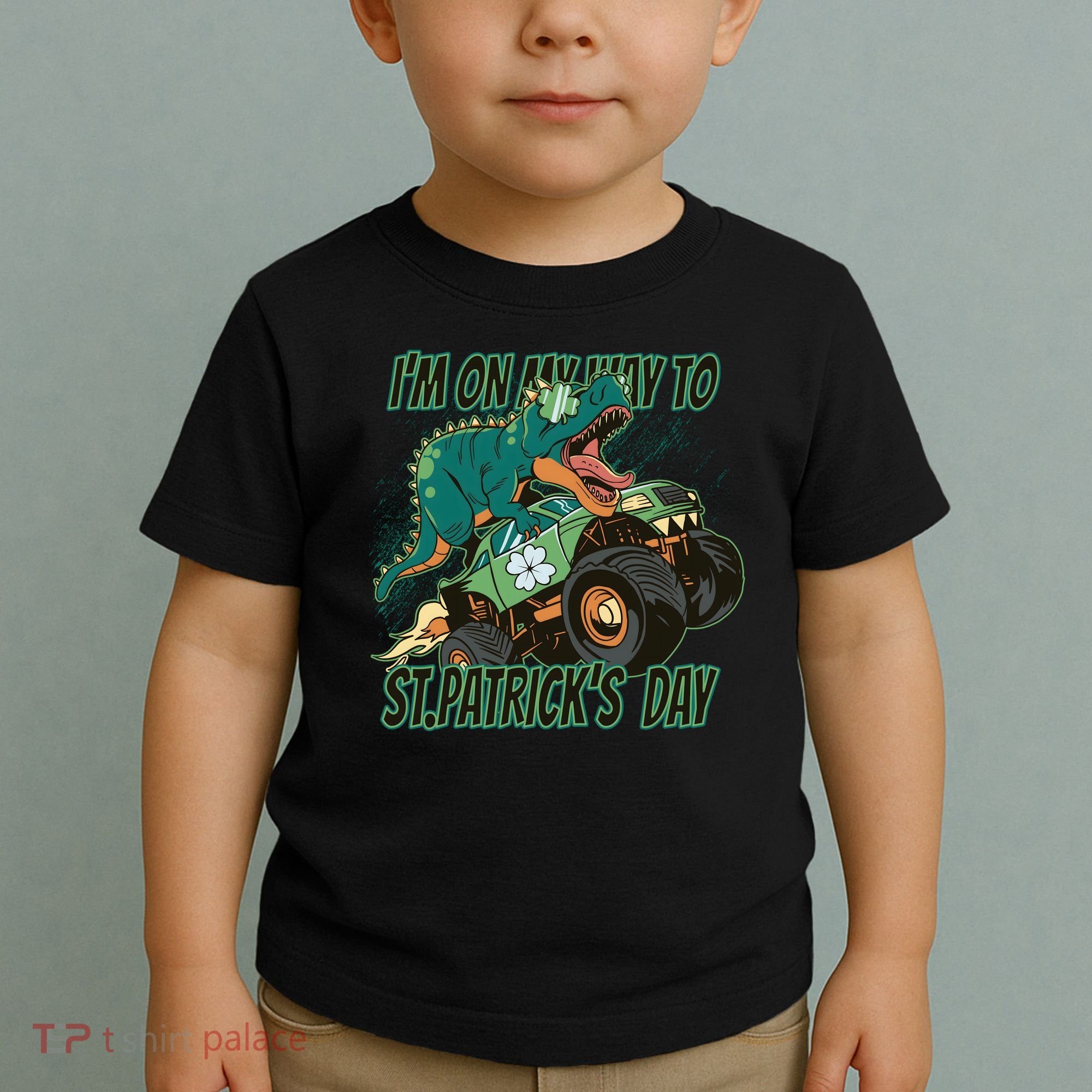 Im On My Way To St Patricks Day Dinosaur Toddler T-Shirt