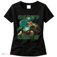 Im On My Way To St Patricks Day Dinosaur Women's T-Shirt thumb 0