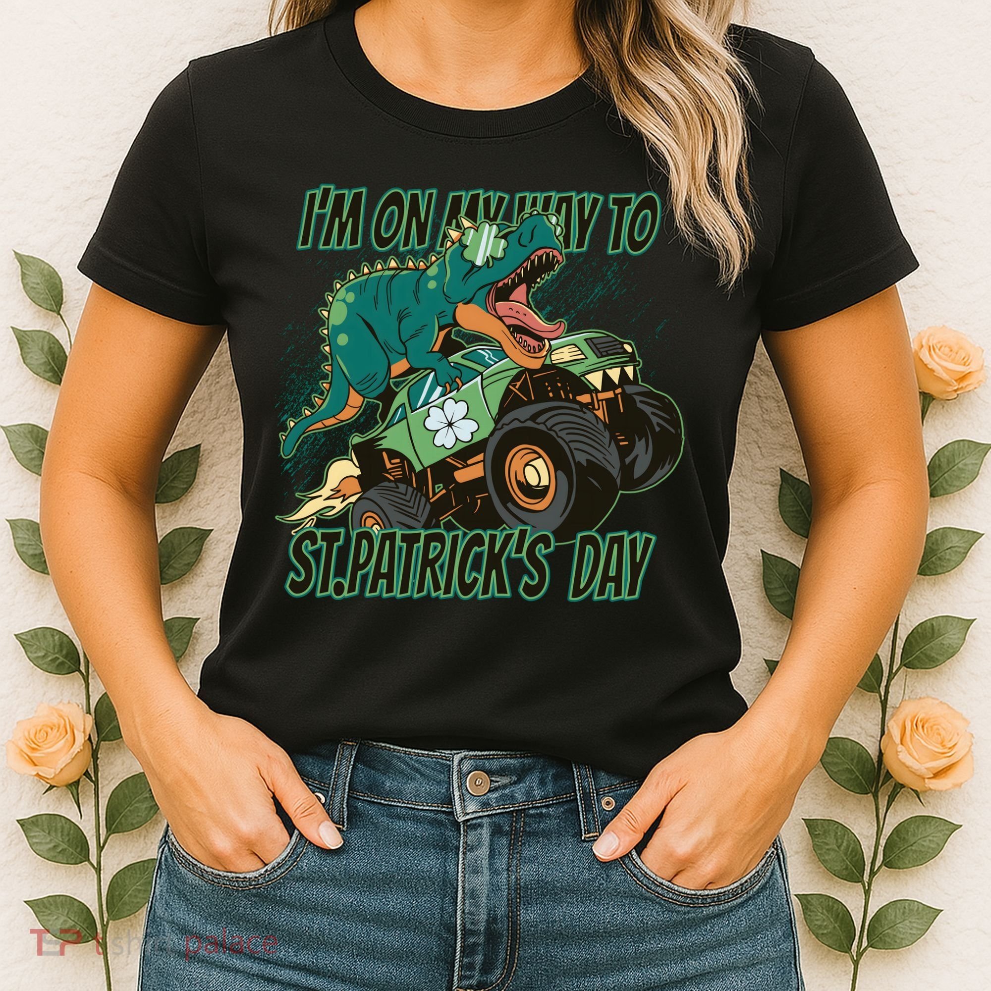 Im On My Way To St Patricks Day Dinosaur Women's T-Shirt