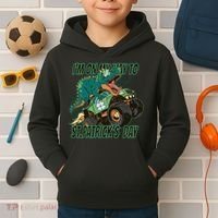 Im On My Way To St Patricks Day Dinosaur Kids Hoodie thumb 2