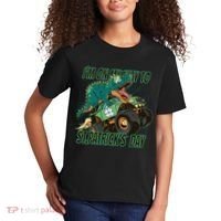Im On My Way To St Patricks Day Dinosaur Kids T-Shirt thumb 2