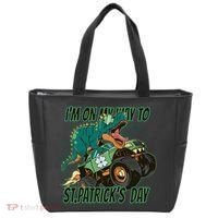 Im On My Way To St Patricks Day Dinosaur Tote Bag thumb 0