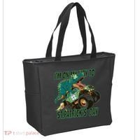 Im On My Way To St Patricks Day Dinosaur Tote Bag thumb 2