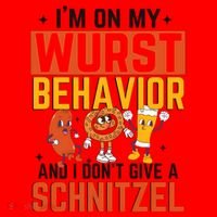 IM On My Wurst Behavior I DonT Give A Schnitzel Funny Oktoberfest Santa Hat thumb 1
