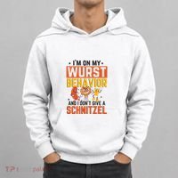 IM On My Wurst Behavior I DonT Give A Schnitzel Funny Oktoberfest Hoodie thumb 0