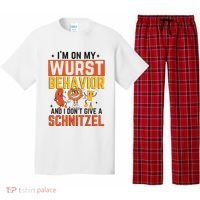 IM On My Wurst Behavior I DonT Give A Schnitzel Funny Oktoberfest Pajama Set thumb 0