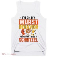 IM On My Wurst Behavior I DonT Give A Schnitzel Funny Oktoberfest Tank Top thumb 0