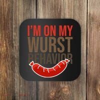Im On My Wurst Behavior Oktoberfest Coaster thumb 0