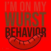 Im On My Wurst Behavior Oktoberfest Santa Hat thumb 1