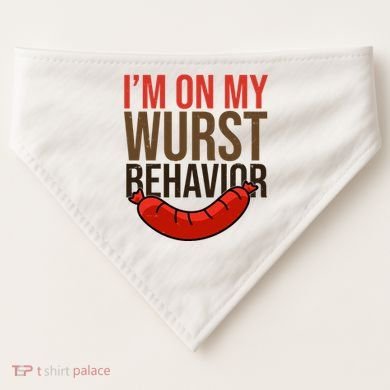 Im On My Wurst Behavior Oktoberfest USA-Made Doggie Bandana