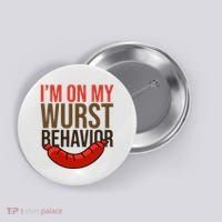 Im On My Wurst Behavior Oktoberfest Button thumb 0