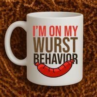 Im On My Wurst Behavior Oktoberfest Coffee Mug thumb 2
