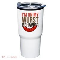 Im On My Wurst Behavior Oktoberfest Tumbler thumb 0