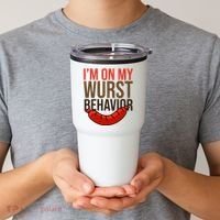 Im On My Wurst Behavior Oktoberfest Tumbler thumb 2