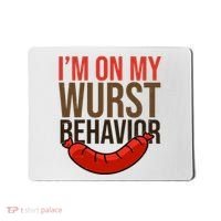 Im On My Wurst Behavior Oktoberfest Mousepad thumb 0