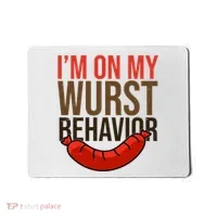 Im On My Wurst Behavior Oktoberfest Mousepad thumb 0