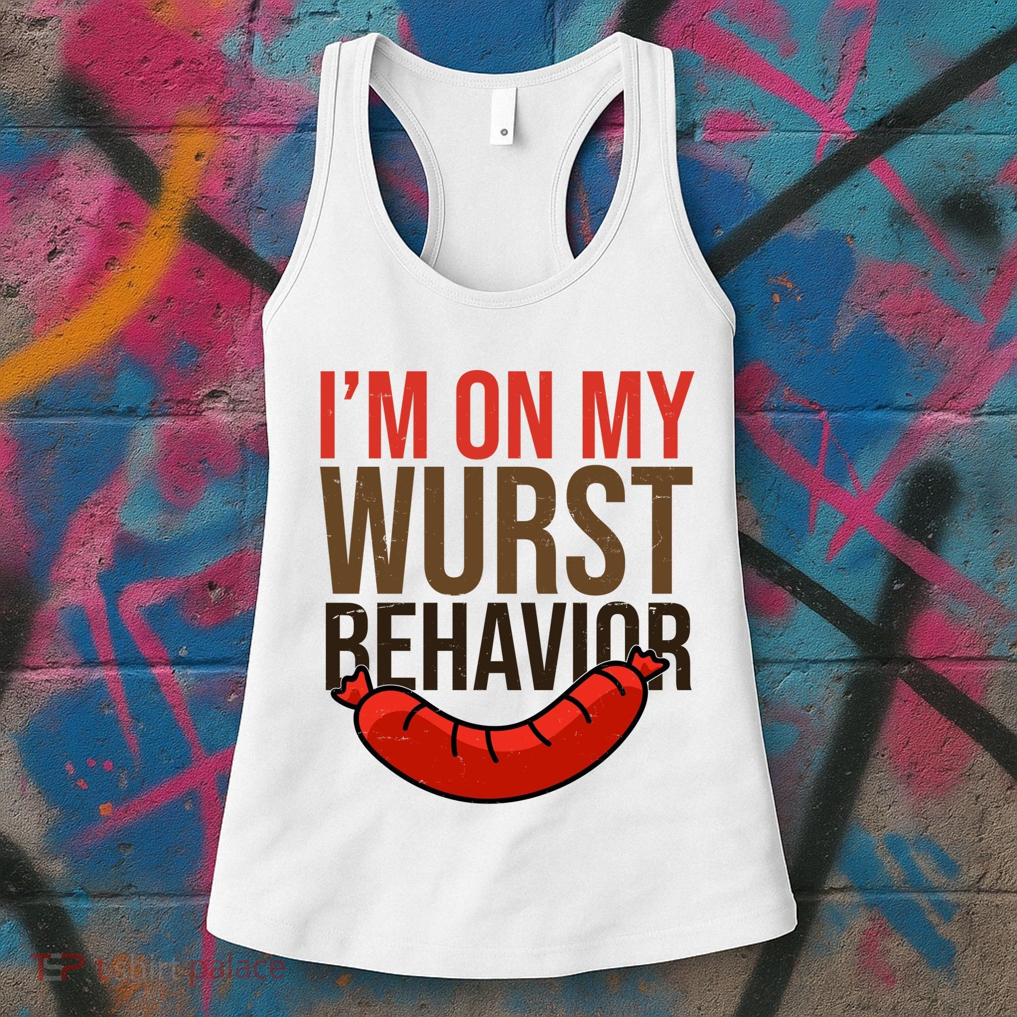 Im On My Wurst Behavior Oktoberfest Women's Tank Top