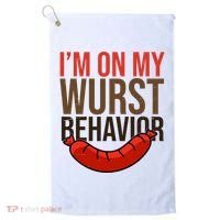 Im On My Wurst Behavior Oktoberfest Golf Towel thumb 0