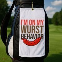 Im On My Wurst Behavior Oktoberfest Golf Towel thumb 2