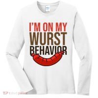 Im On My Wurst Behavior Oktoberfest Women's Long Sleeve Shirt thumb 0