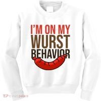Im On My Wurst Behavior Oktoberfest Kids Sweatshirt thumb 0