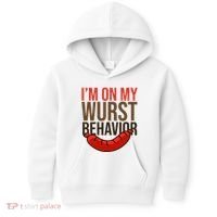 Im On My Wurst Behavior Oktoberfest Kids Hoodie thumb 0