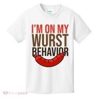 Im On My Wurst Behavior Oktoberfest Kids T-Shirt thumb 0