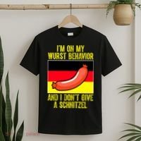 Im On My Wurst Behavior And I Dont Give A Schnitzel Oktoberfest T-Shirt thumb 2