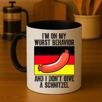Im On My Wurst Behavior And I Dont Give A Schnitzel Oktoberfest Coffee Mug thumb 4