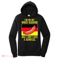 Im On My Wurst Behavior And I Dont Give A Schnitzel Oktoberfest Women's Hoodie thumb 0