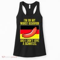 Im On My Wurst Behavior And I Dont Give A Schnitzel Oktoberfest Women's Tank Top thumb 0