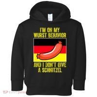 Im On My Wurst Behavior And I Dont Give A Schnitzel Oktoberfest Toddler Hoodie thumb 0