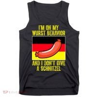 Im On My Wurst Behavior And I Dont Give A Schnitzel Oktoberfest Tank Top thumb 0