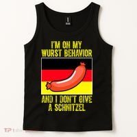 Im On My Wurst Behavior And I Dont Give A Schnitzel Oktoberfest Tank Top thumb 2