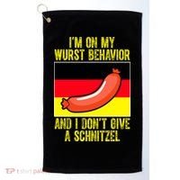 Im On My Wurst Behavior And I Dont Give A Schnitzel Oktoberfest Golf Towel thumb 0