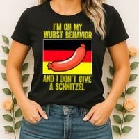 Im On My Wurst Behavior And I Dont Give A Schnitzel Oktoberfest Women's T-Shirt thumb 2