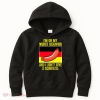 Im On My Wurst Behavior And I Dont Give A Schnitzel Oktoberfest Kids Hoodie thumb 0