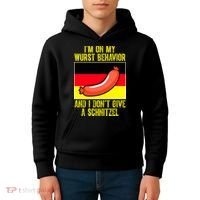 Im On My Wurst Behavior And I Dont Give A Schnitzel Oktoberfest Kids Hoodie thumb 4