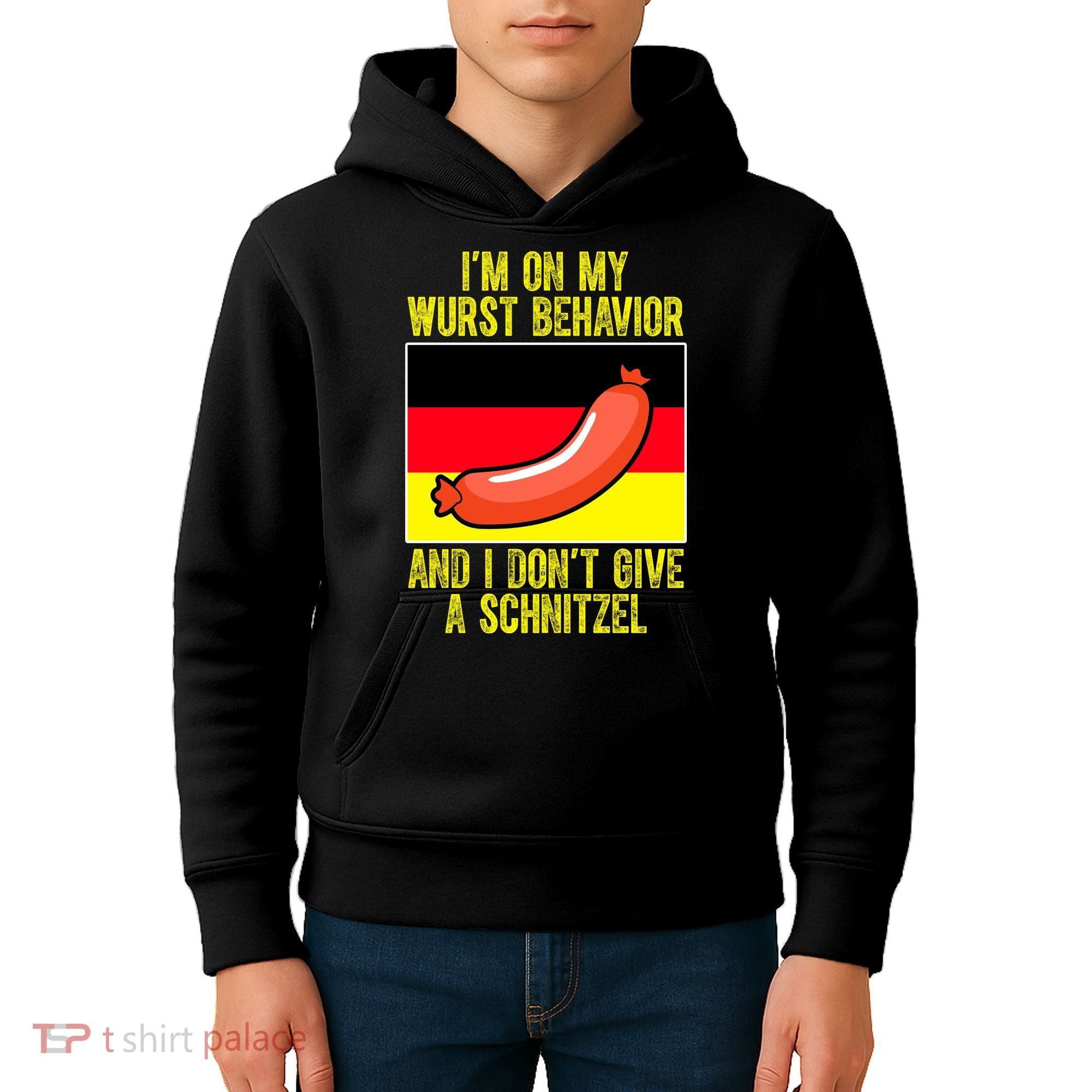 Im On My Wurst Behavior And I Dont Give A Schnitzel Oktoberfest Kids Hoodie