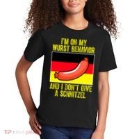Im On My Wurst Behavior And I Dont Give A Schnitzel Oktoberfest Kids T-Shirt thumb 2