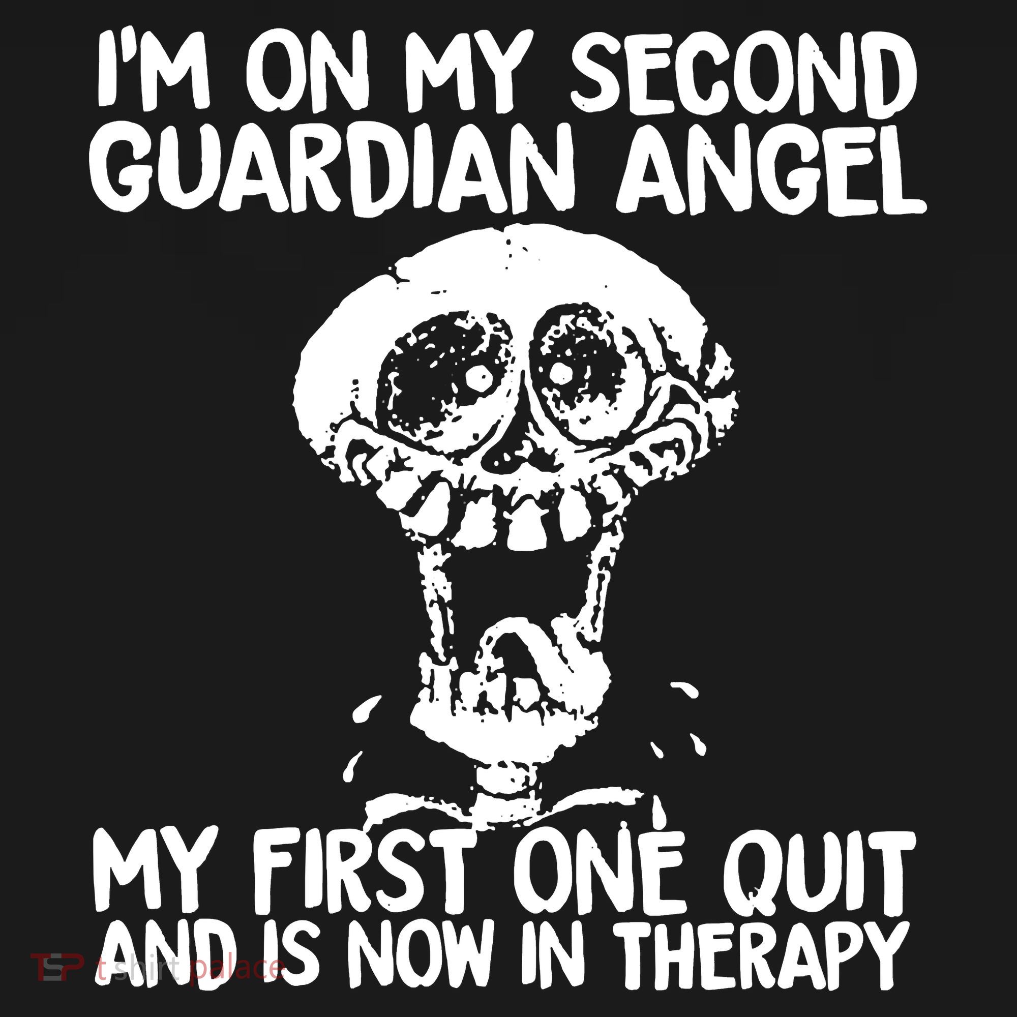 I'm On My Second Guardian Angel My First One Quit Skull Baby Bodysuit