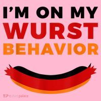 I'm On My Wurst Behavior Funny German Oktoberfest Coaster thumb 2