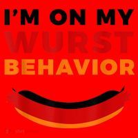 I'm On My Wurst Behavior Funny German Oktoberfest Santa Hat thumb 1