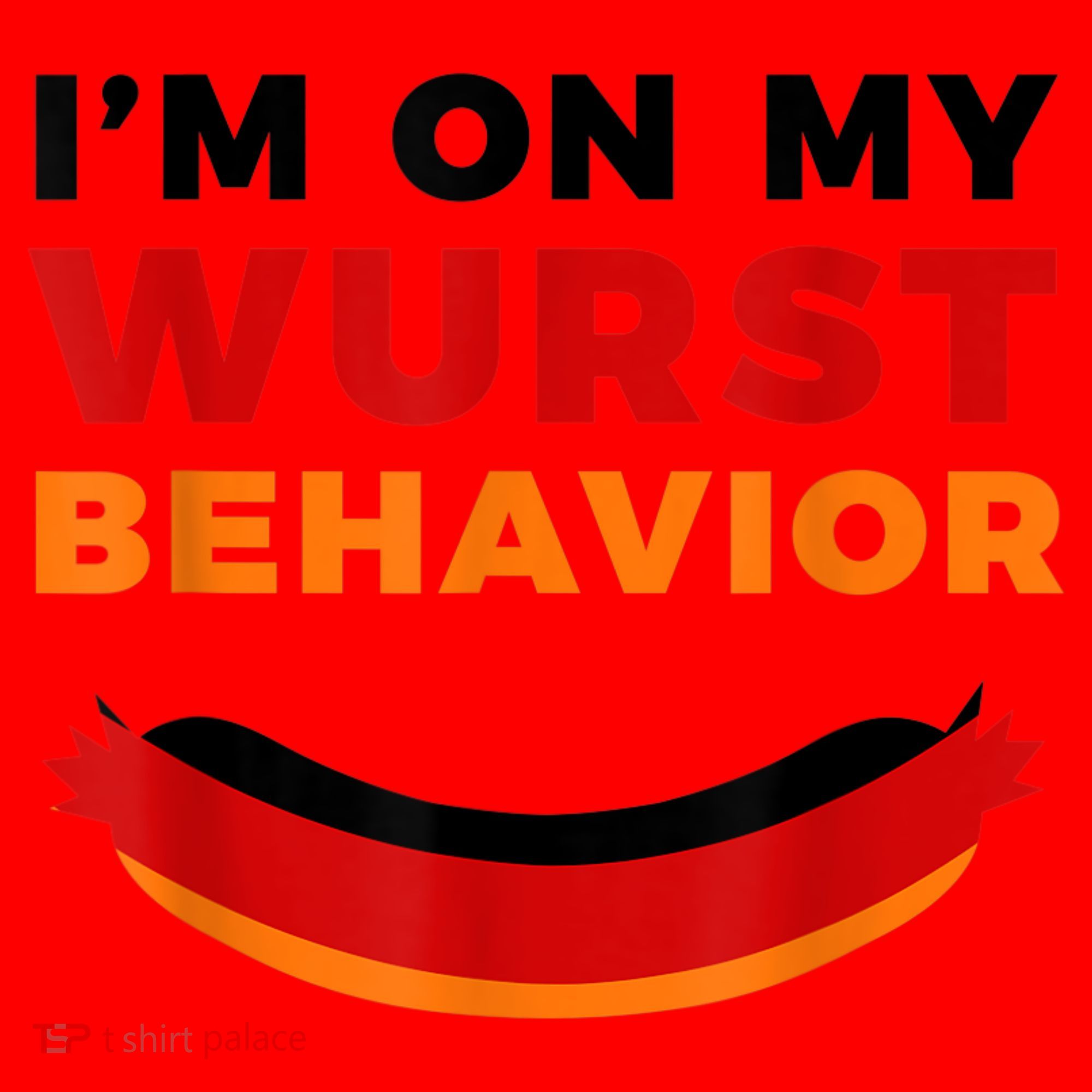 I'm On My Wurst Behavior Funny German Oktoberfest Santa Hat