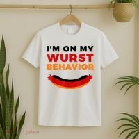 I'm On My Wurst Behavior Funny German Oktoberfest T-Shirt thumb 2