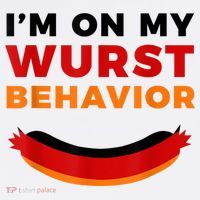 I'm On My Wurst Behavior Funny German Oktoberfest Beanie thumb 2