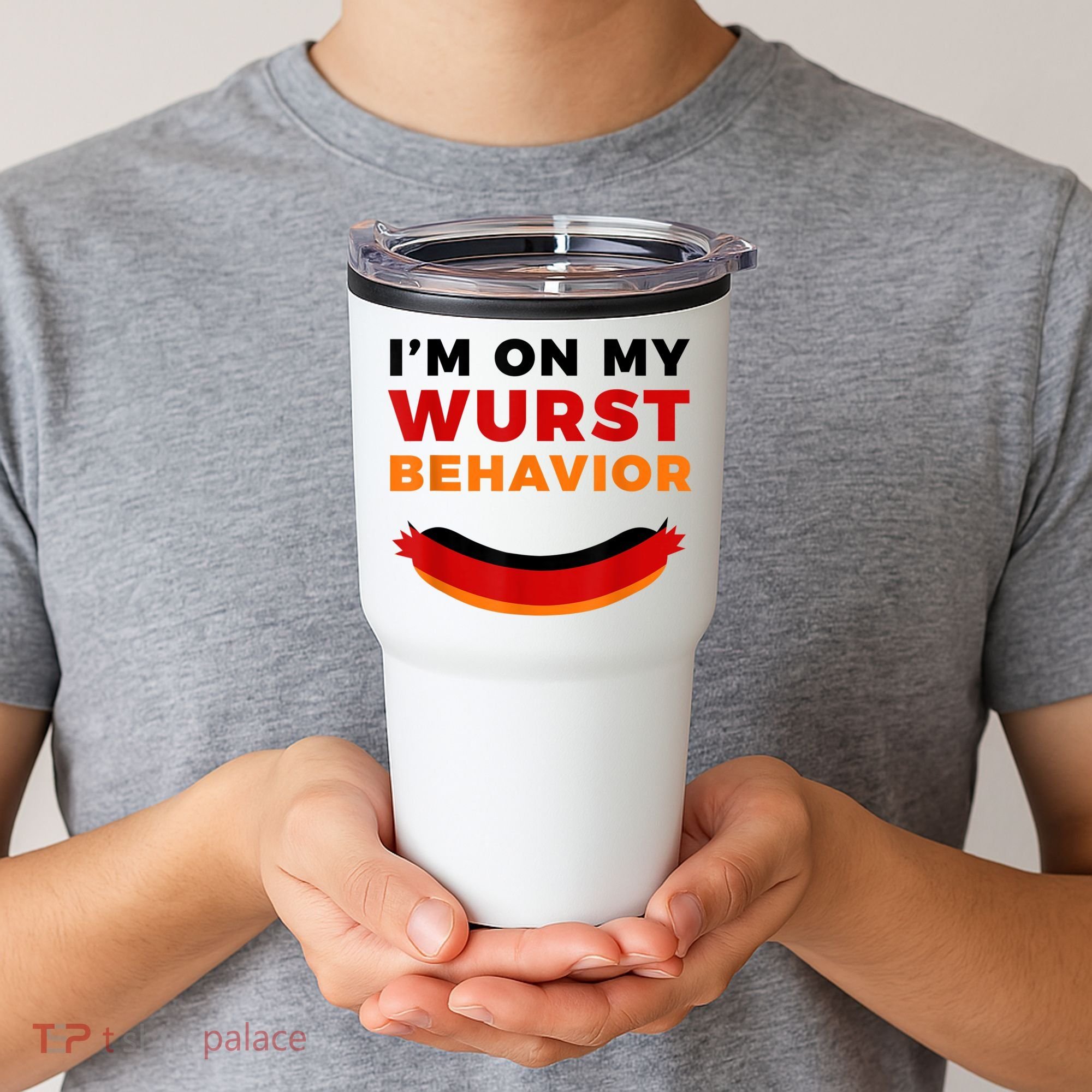 I'm On My Wurst Behavior Funny German Oktoberfest Tumbler