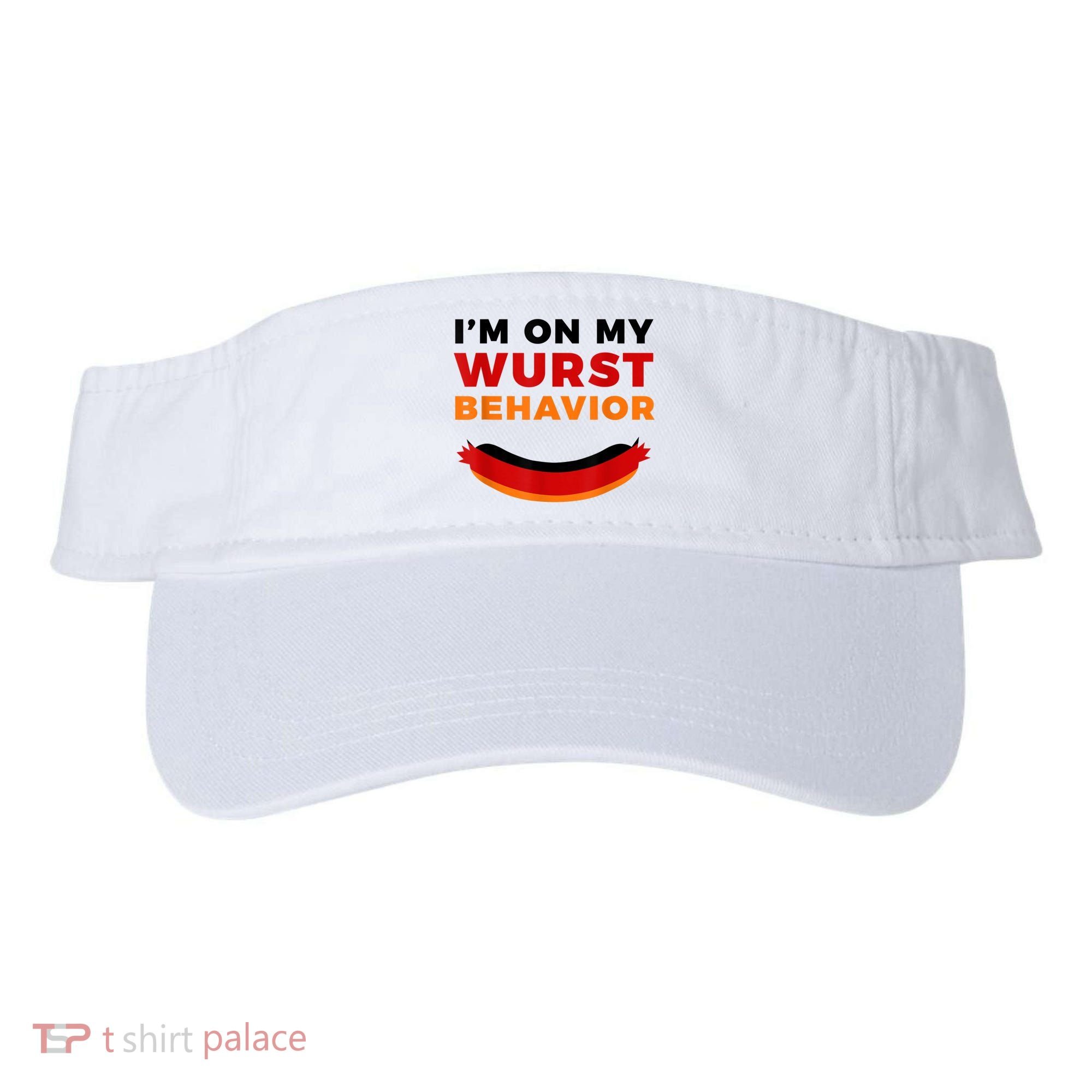 I'm On My Wurst Behavior Funny German Oktoberfest Visor